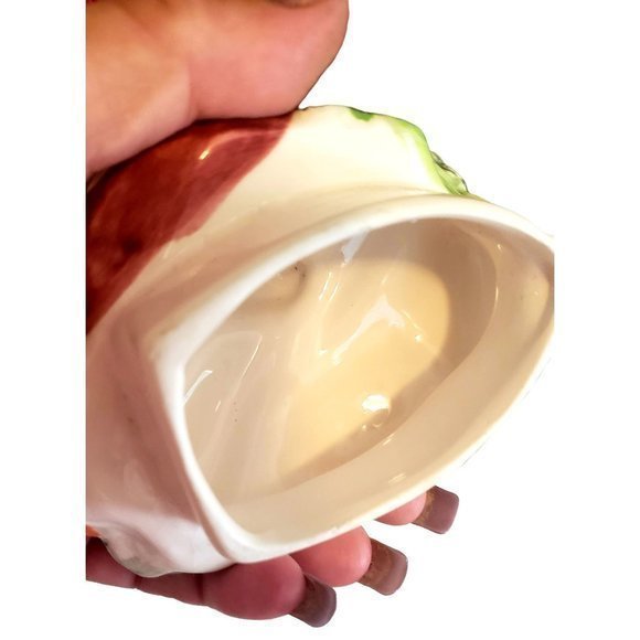 World‎ Bazar Vegetable Basket Ceramic Teapot Vintage 6in - Picture 6 of 12